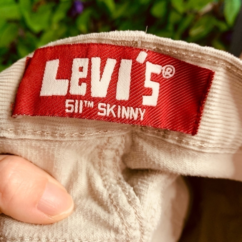 Levi’s 511 Boys 18 Slim Corduroy Pants Cream 29x29 - Picture 13 of 15
